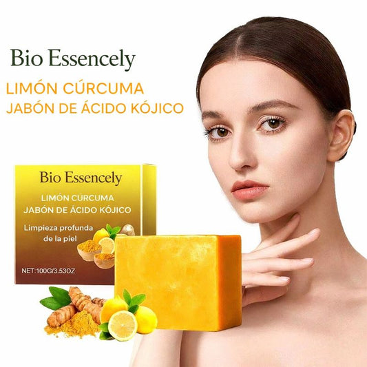 Jabón de Ácido Kójico de Limón y Cúrcuma