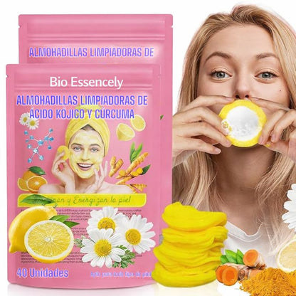 Almohadillas Limpiadoras de Ácido Kójico y Cúrcuma