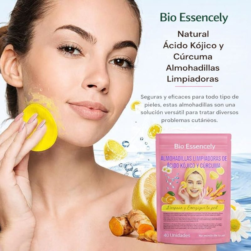 Almohadillas Limpiadoras de Ácido Kójico y Cúrcuma