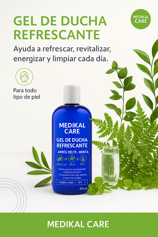 Gel de ducha con aceites refrescantes