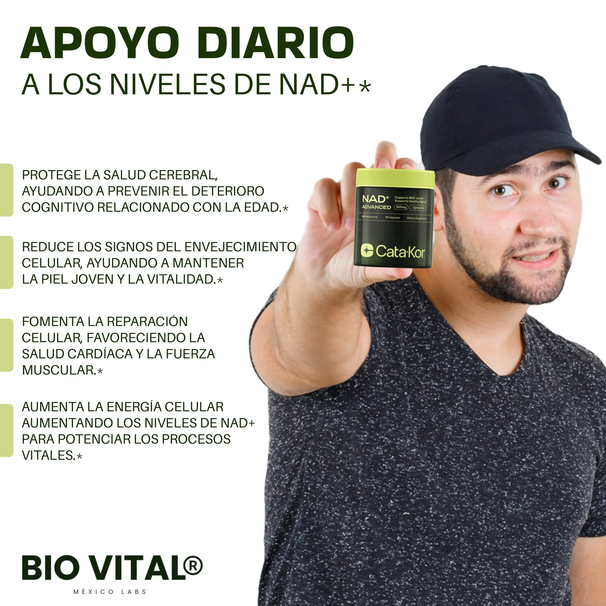 NAD+ Advanced de Alta Pureza Anti-Envejecimiento