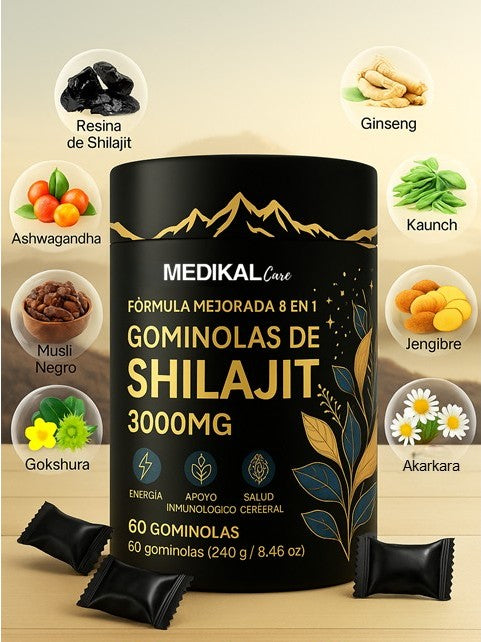 Gomitas de Shilajit dorado