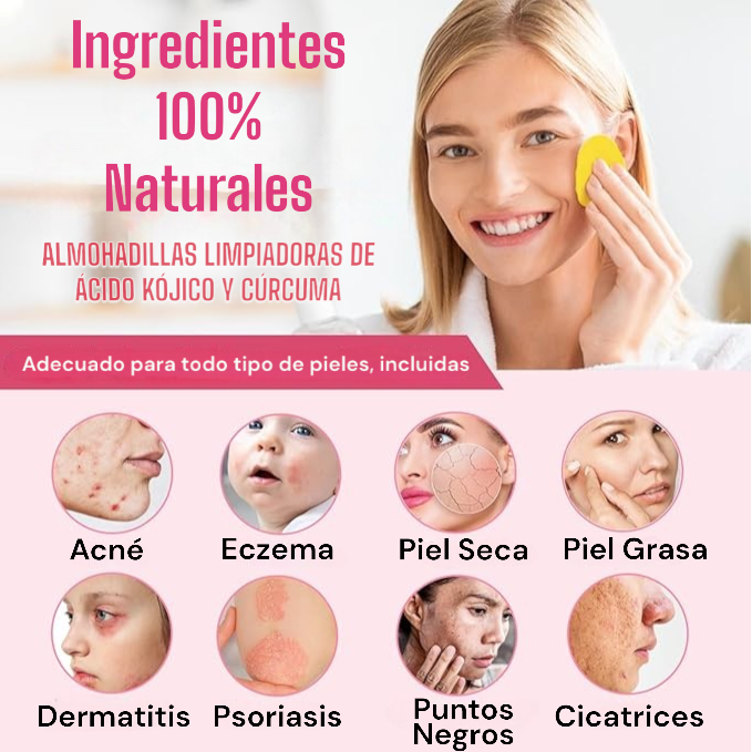 Almohadillas Limpiadoras de Ácido Kójico y Cúrcuma - Medikal Care